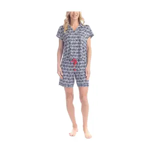 Ocean Pacific Summer Lovin' Notch Collar 5" Short Pajama Set