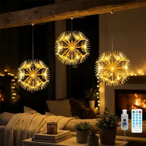 2-Pack LED String Lights, Dandelion Design, Indoor/Outdoor Ambiance Lights, USB-Powered, 8 Lighting Modes, DIY Decorative Hanging Lights, Ideal for Gazebos, Living Rooms, Bedrooms, Gardens, Parties, Weddings, and Christmas Decorations