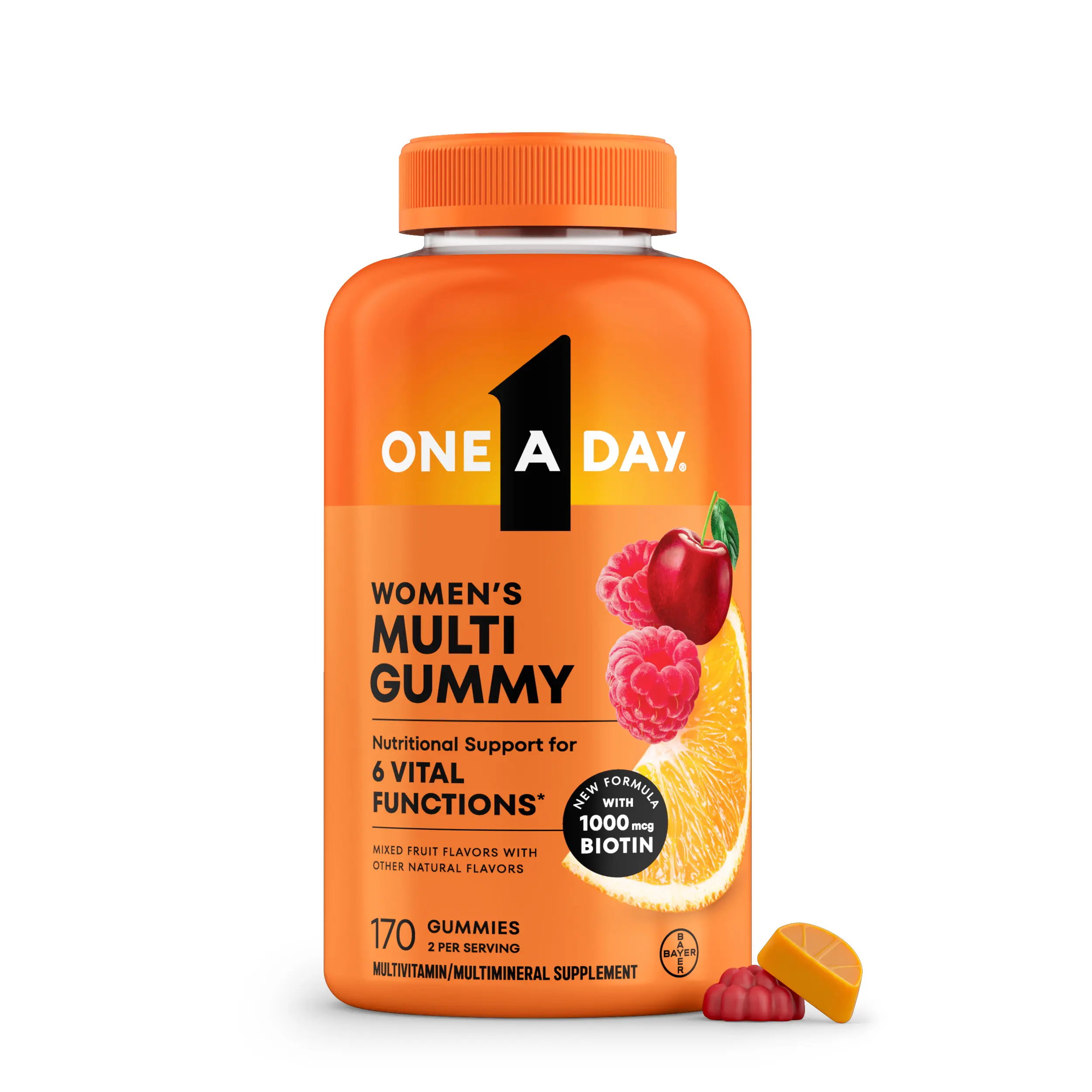 One A Day Multivitamin For Women Gummies with 1000 mcg Biotin, 170ct
