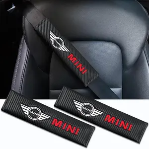 For Mini Cooper One S JCW Countryman Clubman R55 R56 R53 F56 F55 R60 R57 R58 R59 R60 Auto Accessories 2PCS Car Seat Belt Cover Auto Safety Belts Shoulder Pad