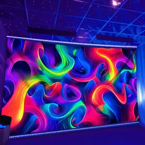 Colorful Wave Vision Rug, Large Fluorescent Wall Hanging, Home Decor, Tapestry Wall Mural, Living Room Dorm Use, No Installation Required
