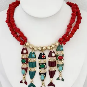 Summer Ready! Colorful Sea beach Fish Fashion Necklace