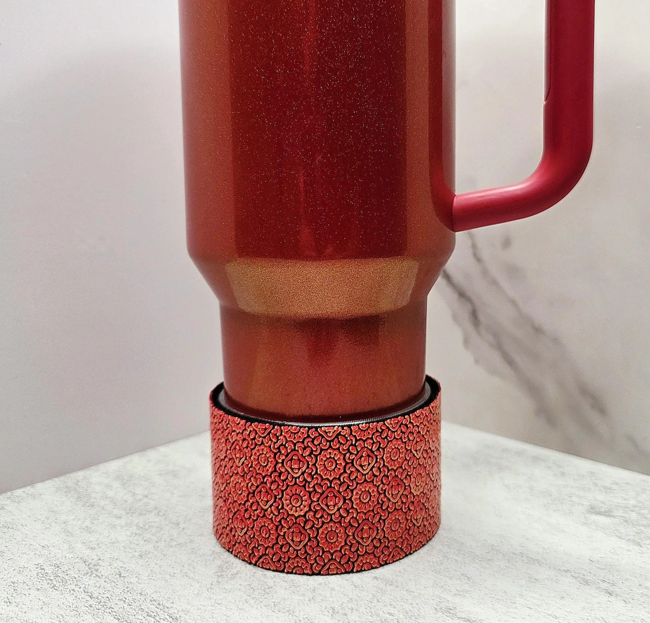 Cute Floral Boot and Boot Cover For Stanley 20/30/40oz Tumblers Swap Colors or Designs Easily With Less Clutter
