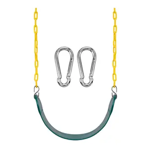 Sorbus Heavy Duty Swing Seat Green 68inch Rust Resistant Chain Classic Playground Swing Set Accessories Replacement with Snap Hooks Support 220lb for Kids Outdoor Play