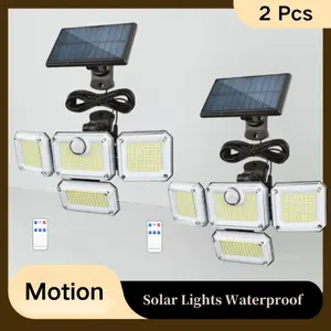 LED Driveway Light at Night Solar Lights Outdoor Motion Sensor 333 LED Waterproof Flood Light for Garden Patio Yard Landscape Lighting with 2400 mAh Battery and 270° Sensor