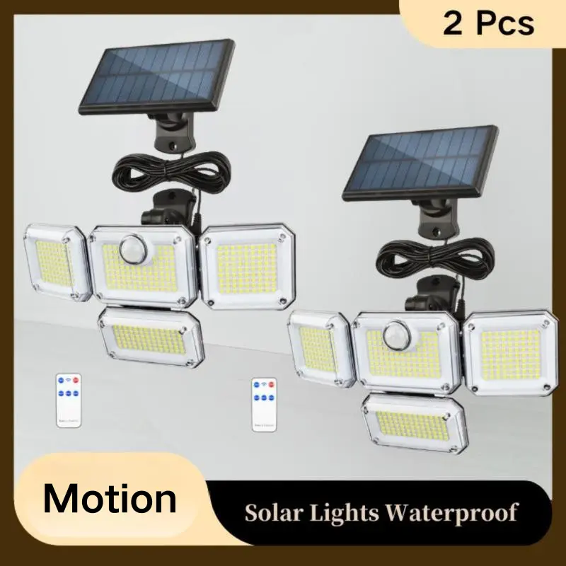 LED Driveway Light at Night Solar Lights Outdoor Motion Sensor 333 LED Waterproof Flood Light for Garden Patio Yard Landscape Lighting with 2400 mAh Battery and 270° Sensor