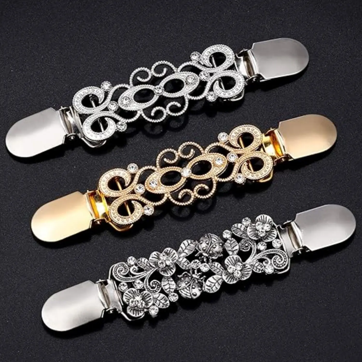 3Pcs Retro Dresses Shirt Cinch Clips for Women Sweater Shawl Waist Clips for Cardigan Clothing - Home Improvement.