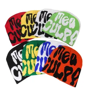 Y2k Beanie Monogrammed Graphic Winter Knit Hat Ideal Gift for Hip-hop Rapper