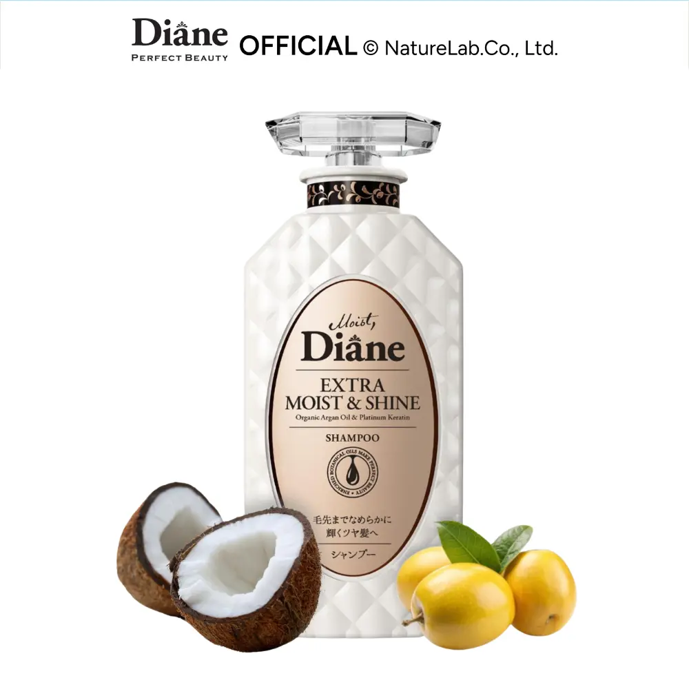 Moist Diane Perfect Beauty Extra Moist & Shine Shampoo | Daily Moisture & Radiant Shine for Dry, Frizzy Hair | Keratin Repair + Frizz Control