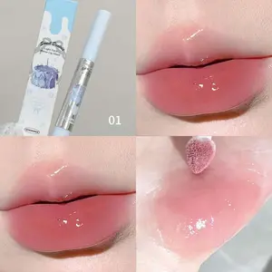Glossy Mirror-Finish Moisturizing Lip Gloss, Hydrating Glossy Lipgloss, and Easy to Apply, Forms a Film for a Watery Jelly Lip Look, No-Makeup Effect, True-to-Color Lip Lustre, Mother's Day Gift, Birthday Gift