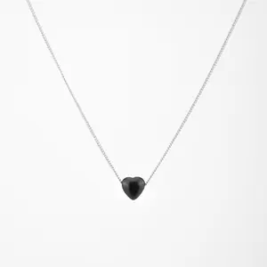 Hematite Heart Pendant Anxiety Necklace
