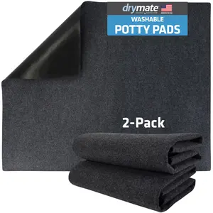 Drymate Washable Pee Pads for Dogs, Large 29" x 36" (2-Pack), Waterproof, Absorbent, Non-Slip, Reusable Pet Training Potty Puppy Mats, Housebreaking, Incontinence Bed Pads, Crate/Kennel (USA Made)