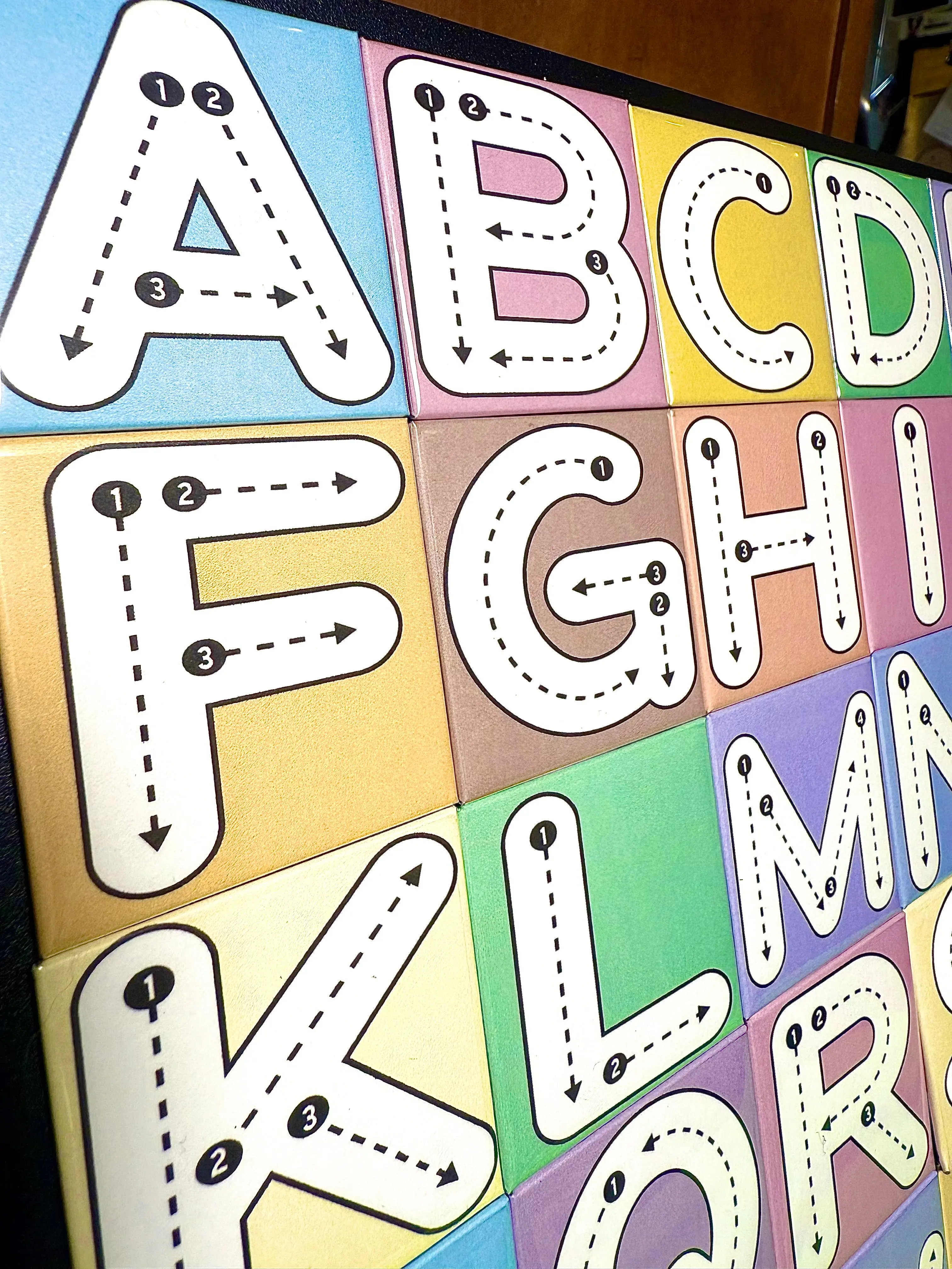 Practice My Alphabet 26 Magnetic Letters A-Z 2x2 Inch Dry-Erase Compatible for Early Literacy & Preschool Learning
