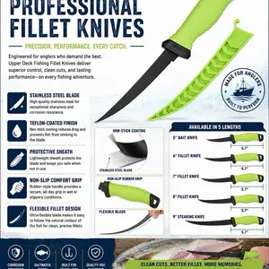 Professional Grade Fillet Knife with Ergonomic Handle and Sharp Blade Knives Steel