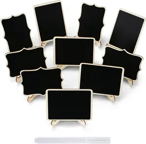 12pcs Mini Chalkboard Signs with Stand,Food Labels for Party Buffet, Food Tag/Name Card for Wedding Table, Name Tag Drink Labels Taco/Candy Bar/Bake Sale Food Sign, Catering Supplies Buffet Display