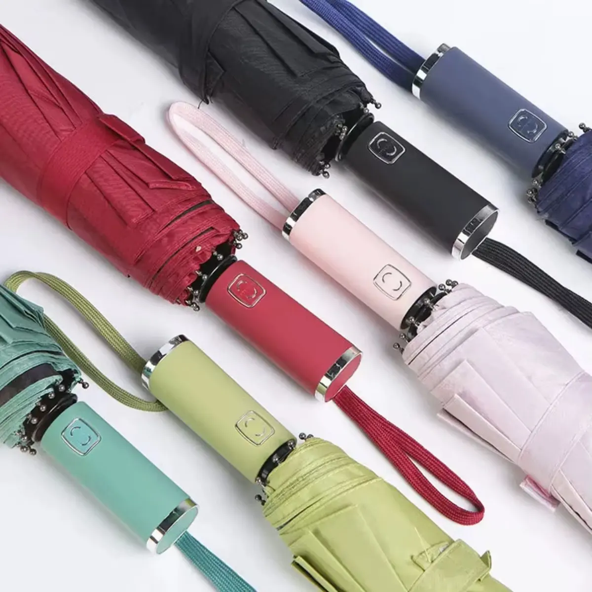 Stylish Automatic Umbrella - UV Protection, Windproof with 10 Reinforced Ribs, Design for Sun & Rain