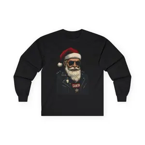Biker Motorcycle Christmas Tee | Long Sleeve