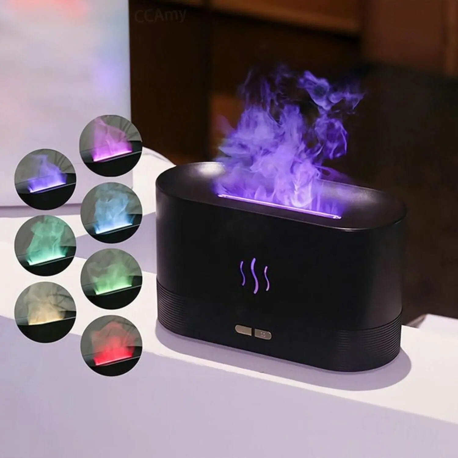 USB Powered Portable Colorful Night Light Humidifier, Ambient Light Aroma