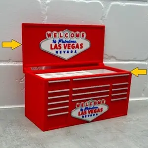 Las Vegas Workbench Toolbox Pen Holder - Mini Tool Chest Organizer for Desk, Durable 3D-Printed Material, Ideal for Mechanics, Woodworkers, and DIYers