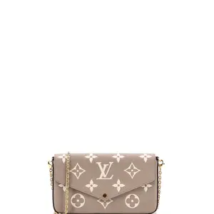 Pre-owned Louis Vuitton material Messenger Bags Felicie Pochette Bicolor Monogram Empreinte Giant by Rebag