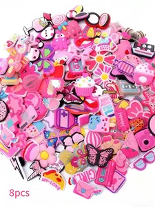 Random Women's Shoes Decorative Charm, 8 Counts Cute Makeup Shoes Decorative Pins, Fashionable Shoes Accessories for Women & Girls, Shoes Decorations