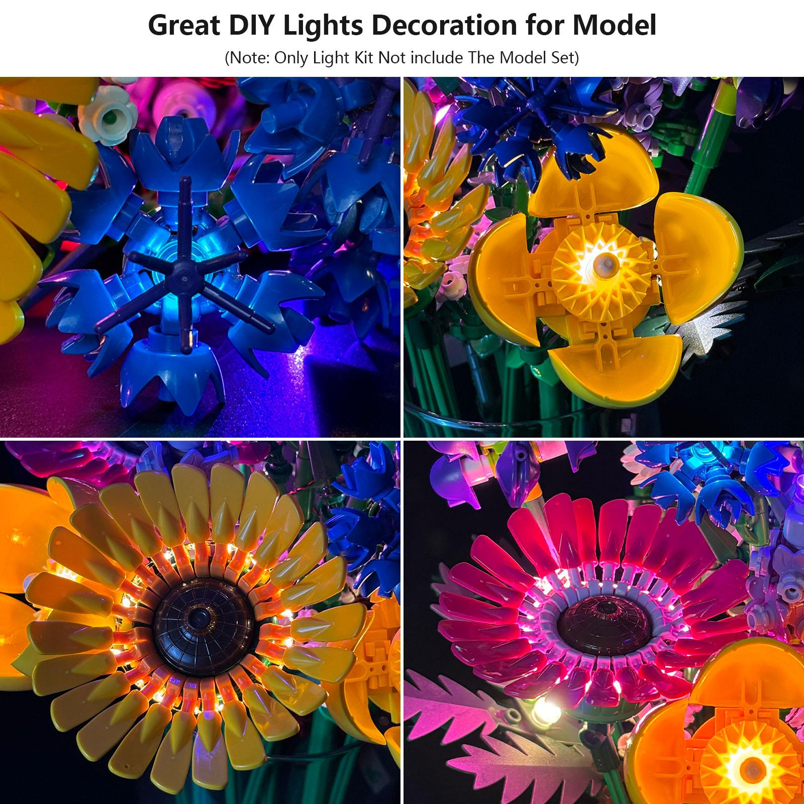 LYBMTWF LED Lighting kit For Lego 10313 Wildflower Bouquet Model Light Up your Building Blocks (Model Not Included)