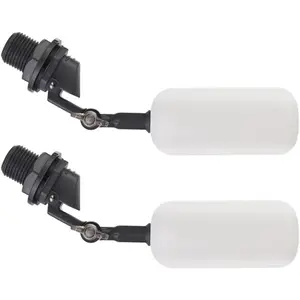 Cxztxcl Float Valve,standard 1/2 inch thread Automatic Water System Filler，Adjustable Arm for Ponds,Plastic Float Ball Valve，Automatic Water Level Control,Fountain Float,Livestock Water Trough