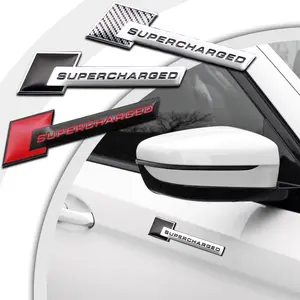 3D Aluminum Custom Supercharged Car Emblem, Anti-Oxidation, Fashion Metal Gloss, Scratch-Resistant, Fits Audi A3 A4 A6 A7 S3 S6 S4 S5