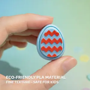 Easter Egg Fidget Keychain, 3D Printed Mini Clicker Toy, Colorful Egg Shaped Fidget, Keyring Accessory, Stress Relief Toy