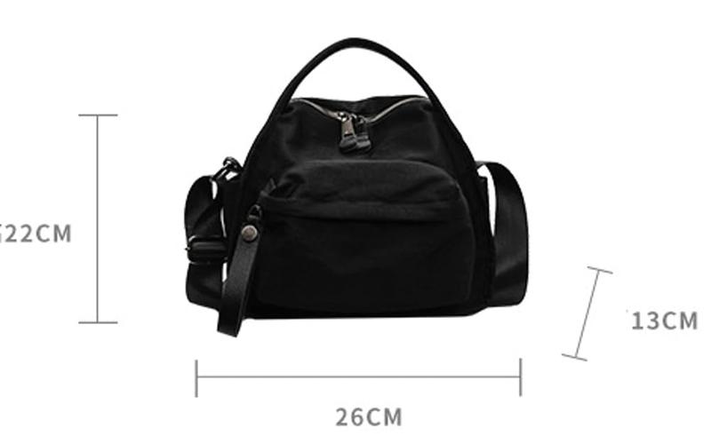Lightweight Nylon Crossbody Bag for Women – Large Capacity Shoulder Purse with Front Pocket for Daily Use
