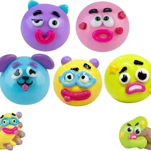 2026 NEW DIY Expression Assembly Squishy Cutie Toy, Funny Face Curiosities Cartoon Dog Loose Parts Squishy Soft Moldable Multisensory Stress Relief for Anxiety ADHD Adults Kids Safe Maltose Vinyl Slow Rise Decompression Fidget Party Favors