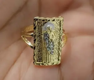 Plated Adjustable Saint Jude Ring