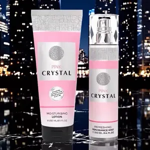 PINK CRYSTAL FRAGRANCE MIST + LOTION GIFT SET 2 IN 1 - 100ML (3.40z) BY MILESTONE