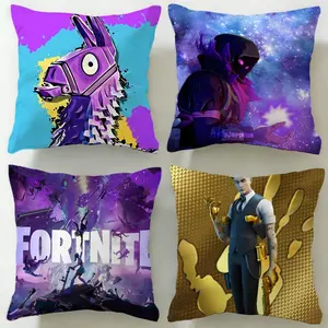 battle royale Fortnite Cushion Cover Ultra-Soft Reversible Plush Pillow Cover | Double-sided fluffy comfort for car, sofa, bedroom | Skin-friendly fabric | Easy clean & maintain | Stylish home decor | Home Textile | Perfect gift for family & friends