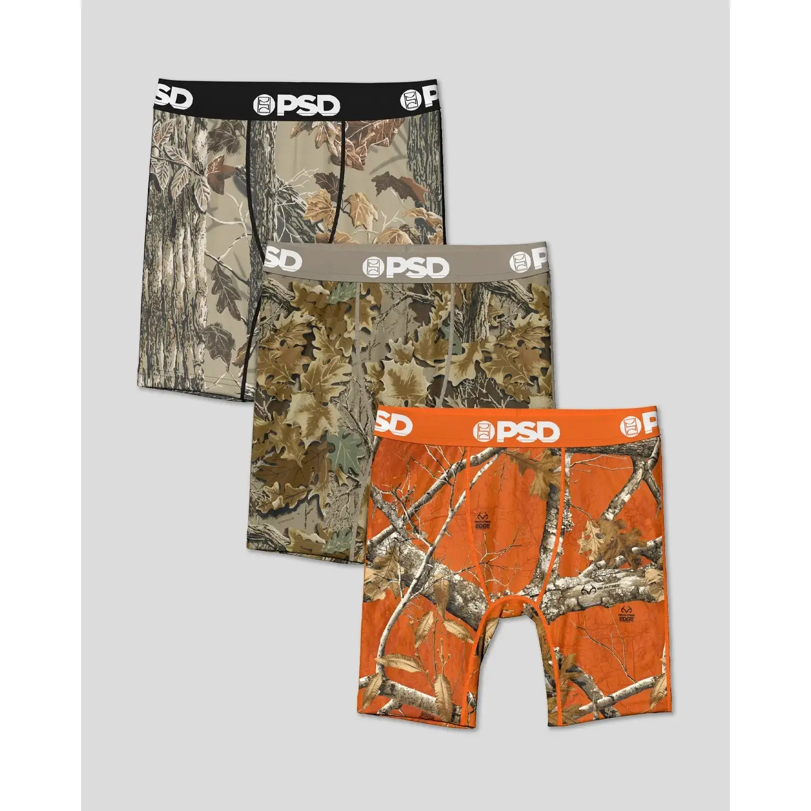 PSD Youth Boys Realtree Boxer Brief 3 Pack - Soft, Breathable and Stretch Comfortable Underwear