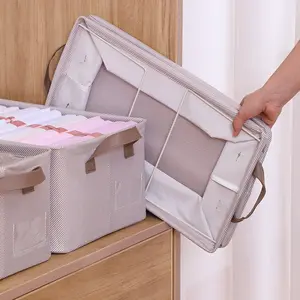 Velvet storage box, thickened, washable, foldable, large-capacity household storage box