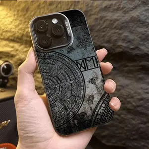 an Electroplating Phone Case with Scandinavian Rune Pattern, for iPhone 17 Air/16 plus/15 Pro Max/14 Pro/13/12/11/Xs Max/X Phone Case, suitable for Holiday Gifts to Family Friends Lover Boyfriend Girlfriend Gift Best Choice Cy193