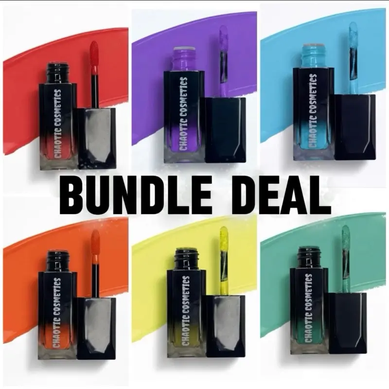 Rainbow Lipstick & Gloss Bundle, 6-Piece Set for Beauty & Personal Care Makeup