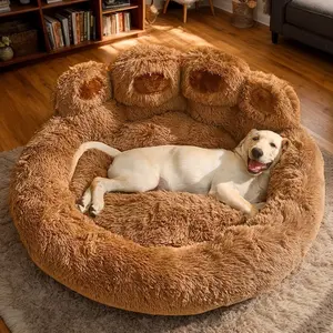 Bear Paw Cloud Bed for Dogs & Cats l UltraPlush Fluffy Pet BedlAnti-Slip BottomMachine Washable  Cozy All Season Luxury Pet Sofa Pad