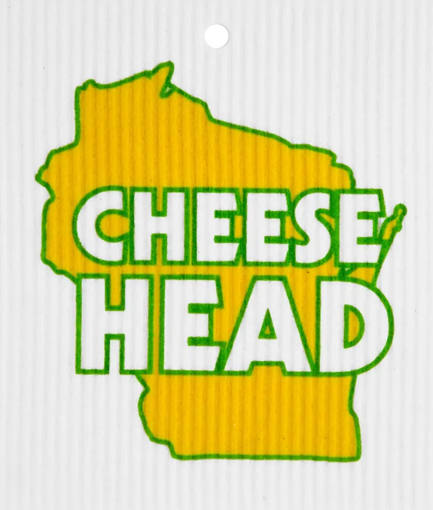 Dish Cloth: Cheese Head Wisconsin Swedish Dish Cloth