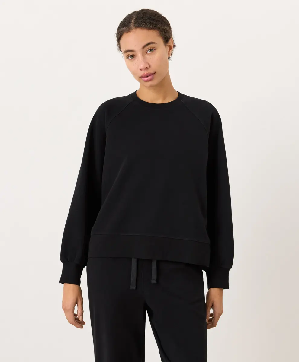 Women's Organic CloudKnit Raglan Crew Top, Lady's Hip Jogger-Style Sweatshirt Women's Organic CloudKnit Raglan Crew Top, Lady's Hip Jogger-Style Sweatshirt