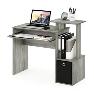 Need a workstation that does more without taking over the room? The ECON Desk in French Oak offers a functional desk, a keyboard tray and extra shelves, and an easy fit for a dorm, bedroom, or home office.