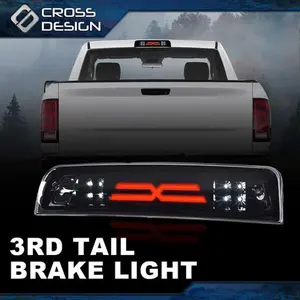 CROSSDESIGN Fits 09-17 RAM 1500 2500 3500 3D X-TYPE LED Truck Tail Brake Light Cargo Lamp