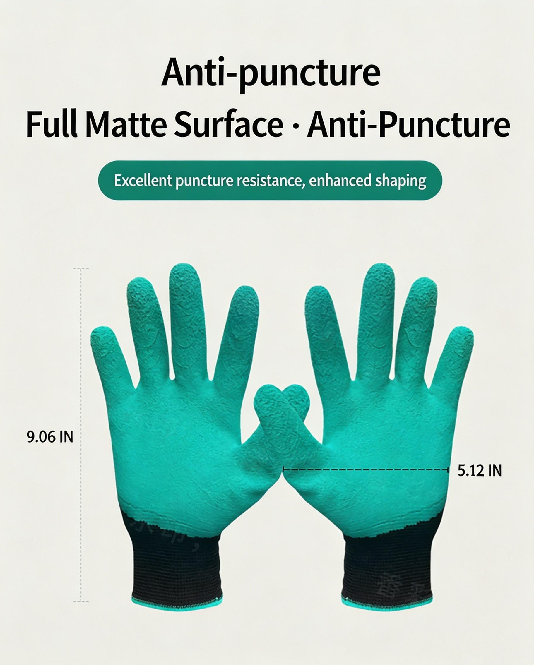 Clawed Gloves, Gardening Gloves, Clawed Digging Gloves, Flower and Vegetable Planting Gloves, Thorn-Resistant, Landscaping, Rubber-Coated