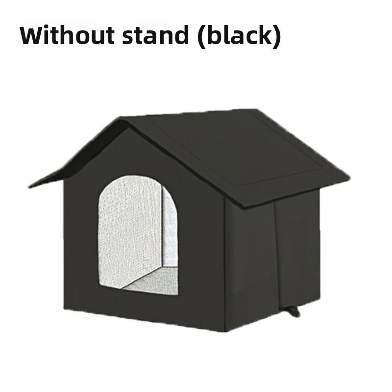 Outdoor Waterproof Cat House for Strays Winter Insulated Shelter Made of Oxford Fabric Windproof Rainproof with Removable Cushion All Weather Feral Cat Shelter