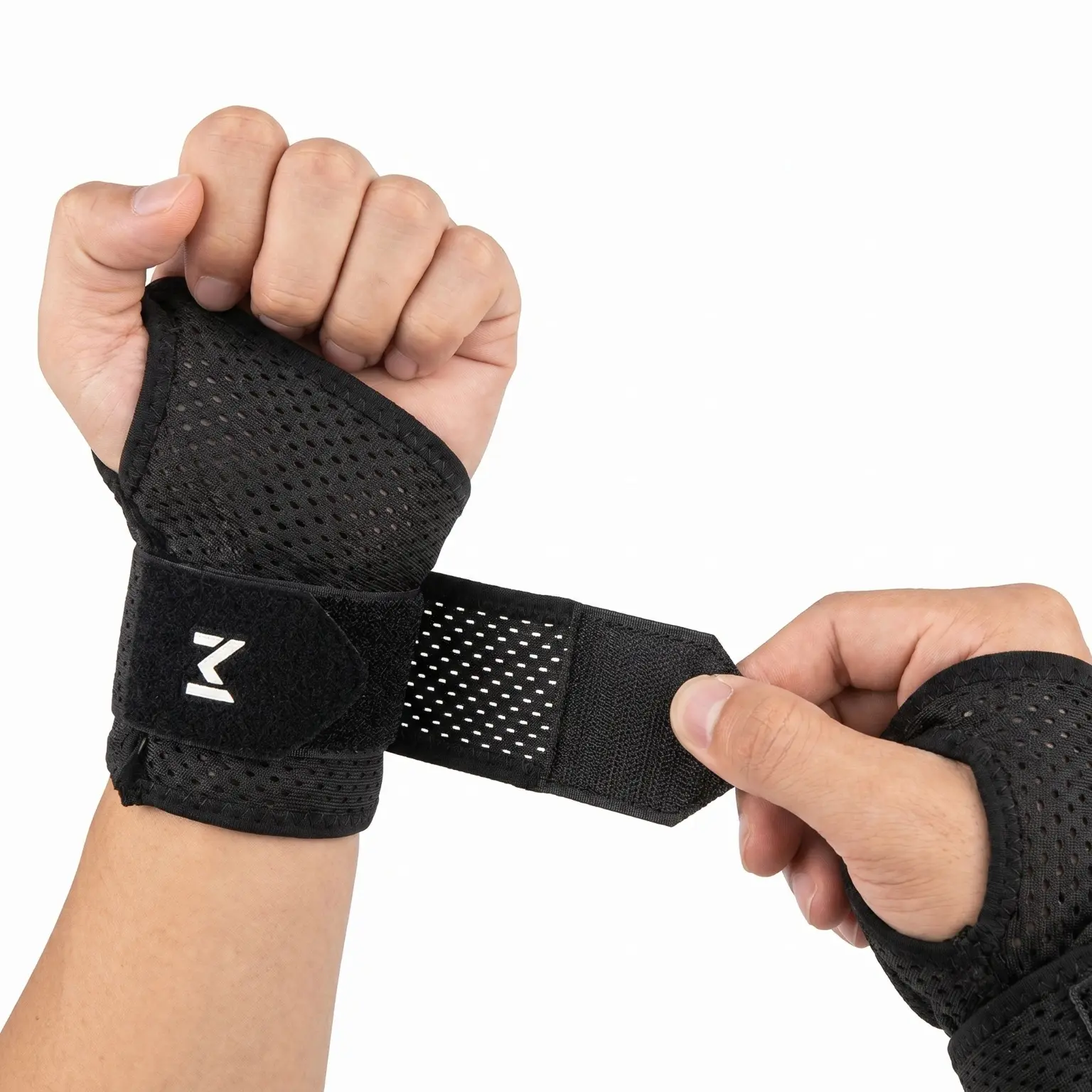 Adjustable Compression Wrist Support Brace, Breathable Sweat-Wicking Wrist Wrap, Sports Wrist Band for Weightlifting, Basketball, Gym Training & Daily Wrist Protection