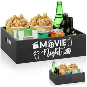 Snack Organizer for Pantry Shelf,Wooden Snack Display for Counter,Farmhouse Snack Trays for Countertop,Snack Bar Organizer and Food Storage Baskets for Kitchen Cabinets Table