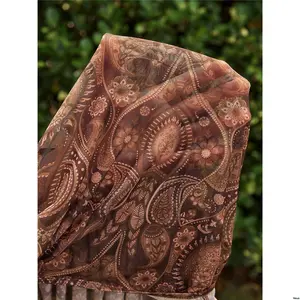 Summer Hem Ruffle Paisley Vacation VCAY tiktok Print Tie Front Women Shirt