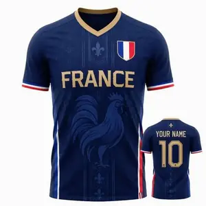 2026 France Soccer Jersey, Patriotic Flag Graphic Fan Shirt, Breathable Men's Athletic Apparel for Tournament Game Day