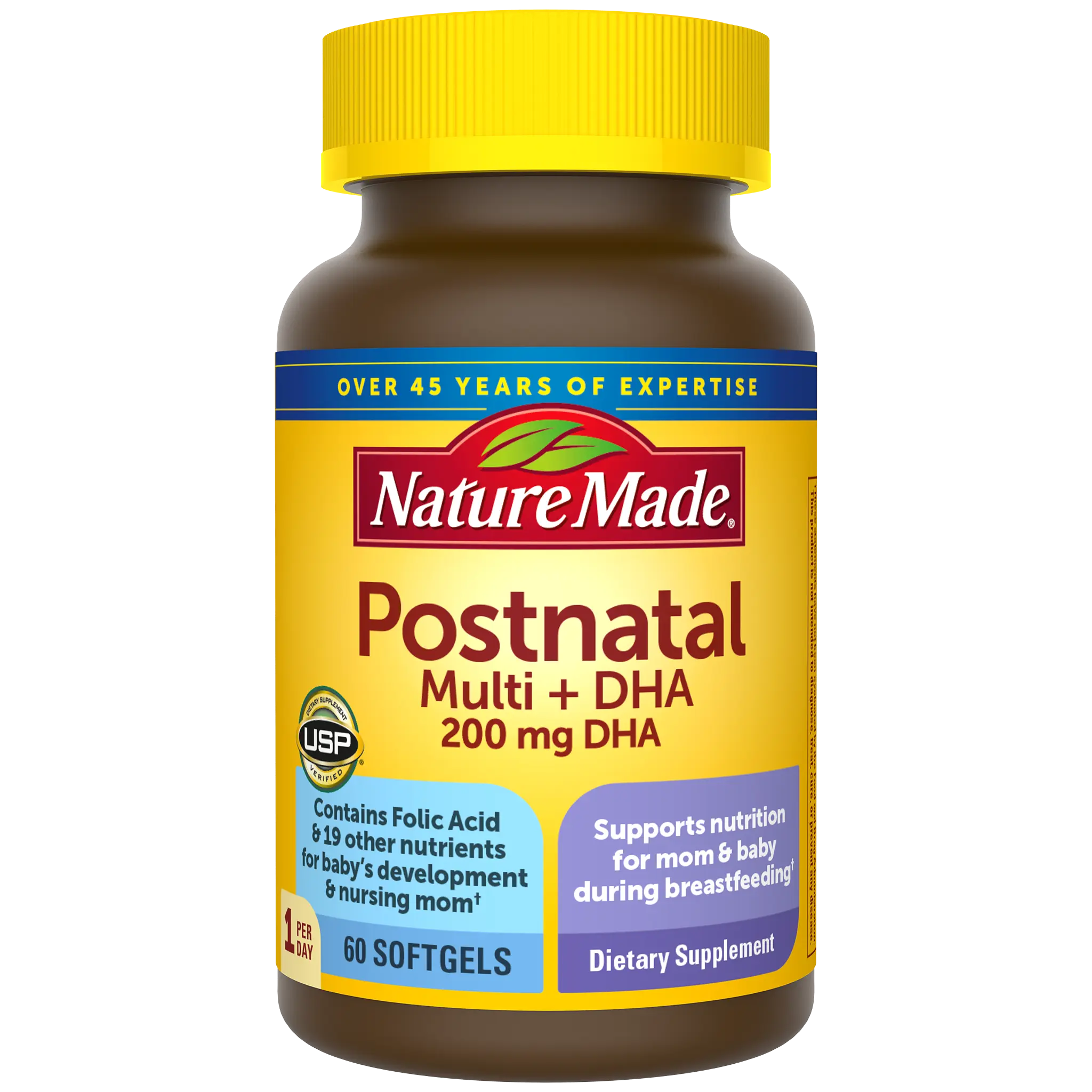 Postnatal Multivitamin + 200 mg DHA Softgels Postnatal Multivitamin + 200 mg DHA Softgels